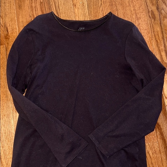 J. Jill Mocha Brown Basic Long Sleeve Compassion Tee Women’s Size Large - Picture 6 of 6